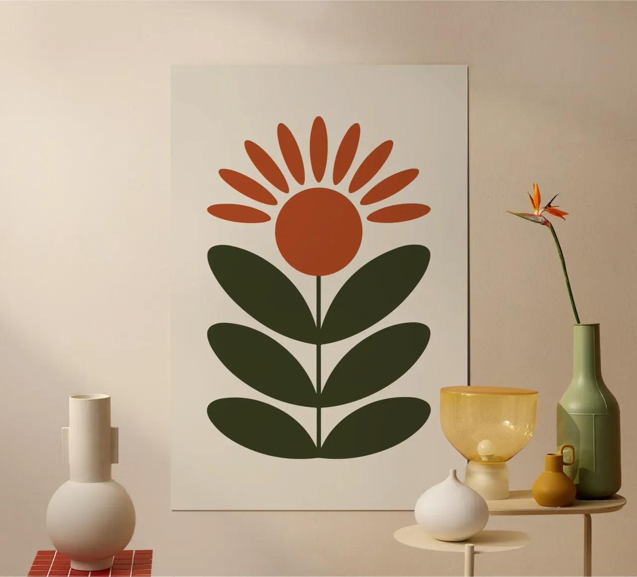 Abstract Foliage Sunburst poster da LisaArtes