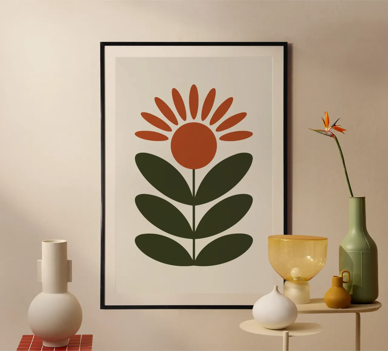 Abstract Foliage Sunburst poster da LisaArtes