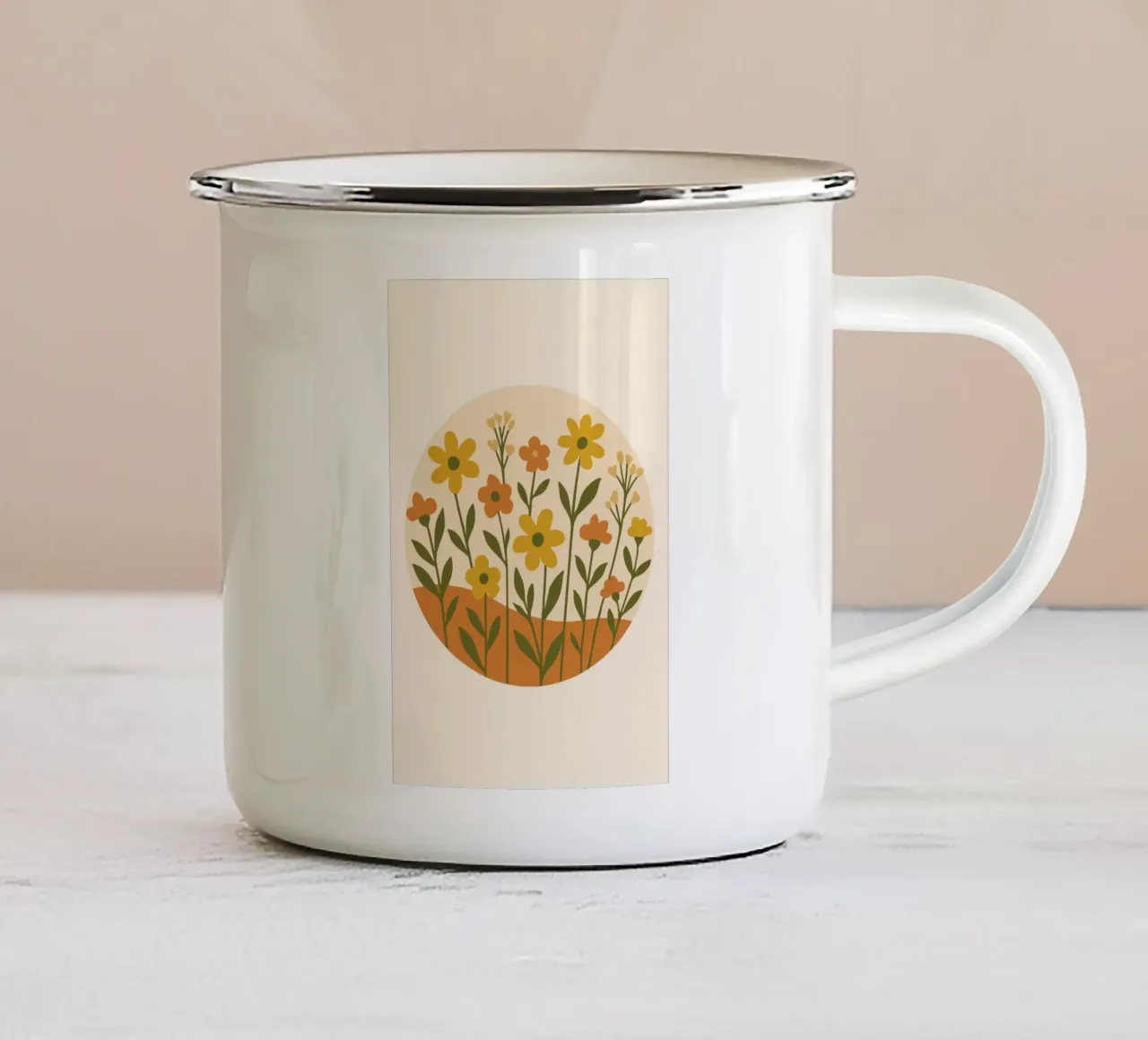 Wildflower Circle tazza in smalto da LisaArtes