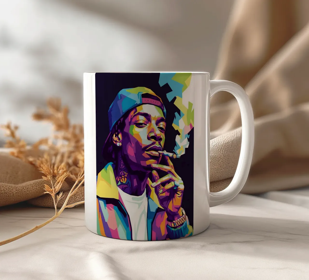 Wiz Khalifa si gode le sigarette #2 tazza in ceramica da Hantamrata