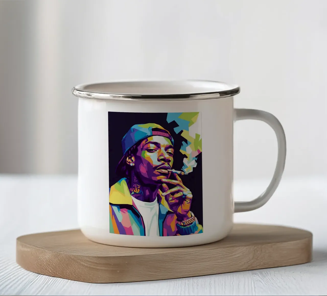 Wiz Khalifa si gode le sigarette #2 tazza in smalto da Hantamrata