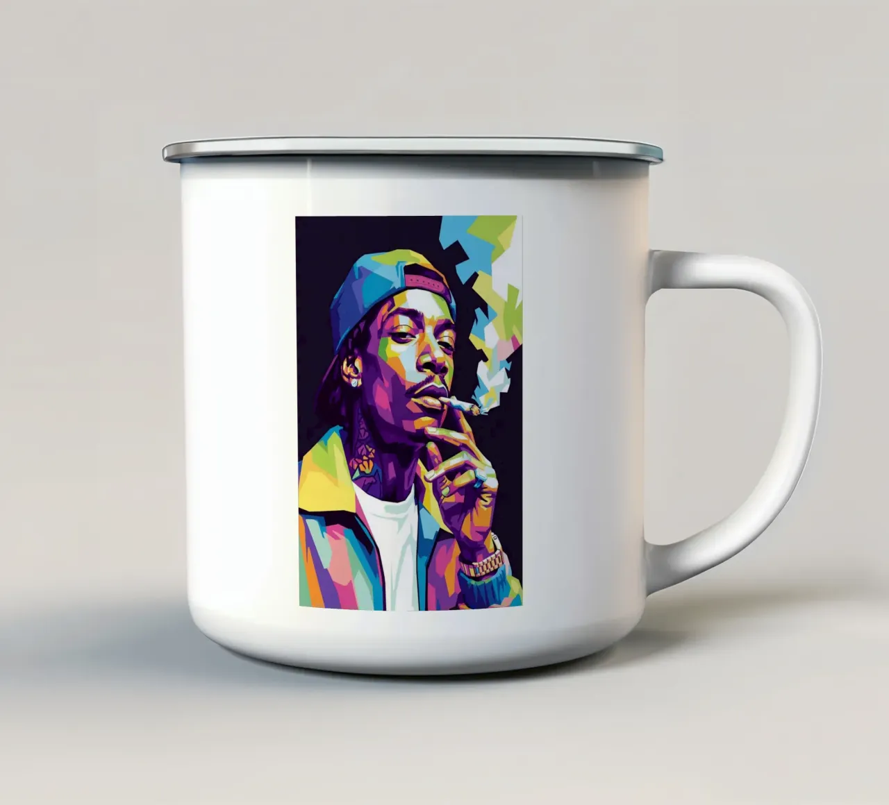 Wiz Khalifa si gode le sigarette #2 tazza in smalto da Hantamrata