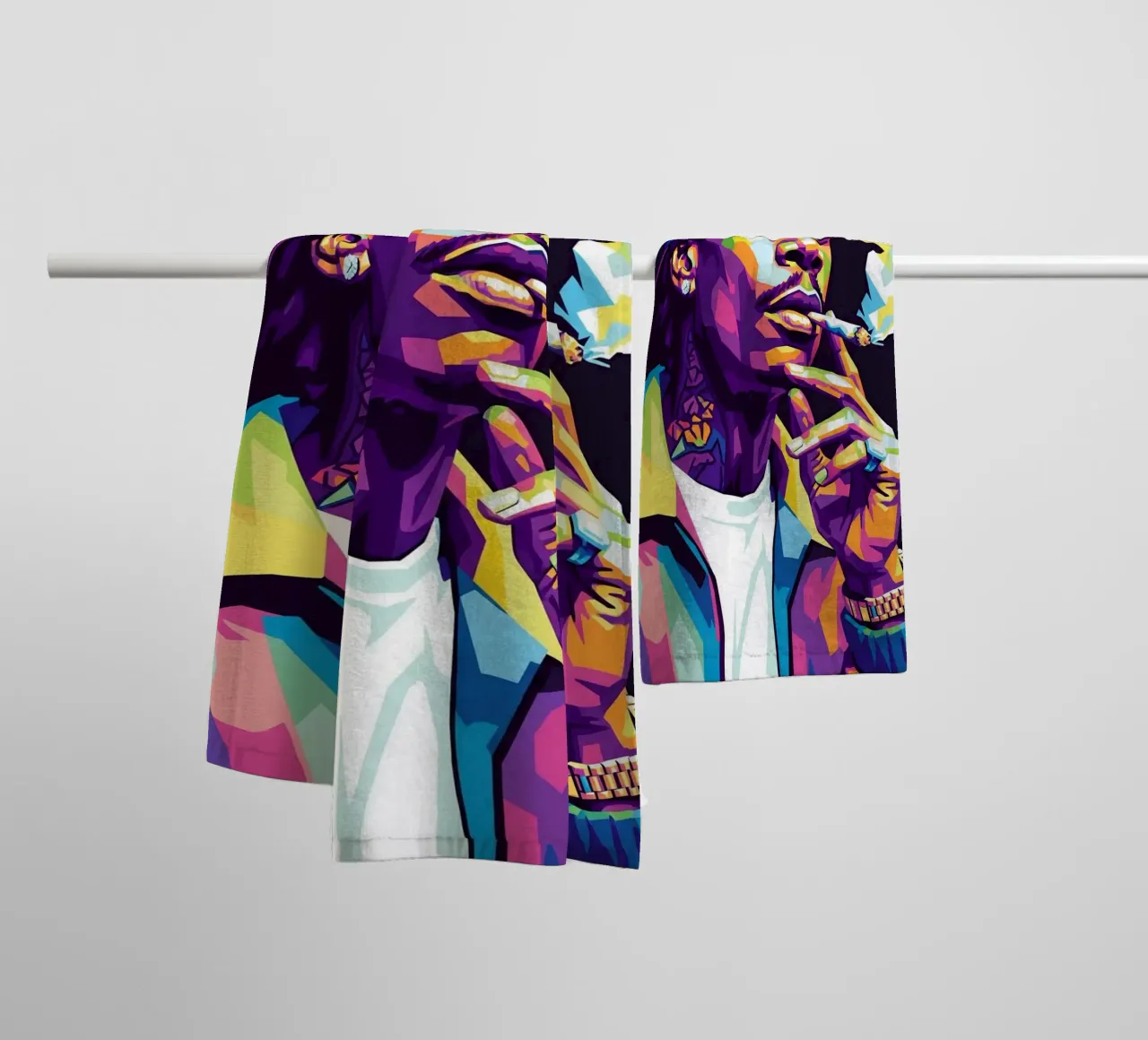 Wiz Khalifa si gode le sigarette #2 asciugamano da bagno da Hantamrata