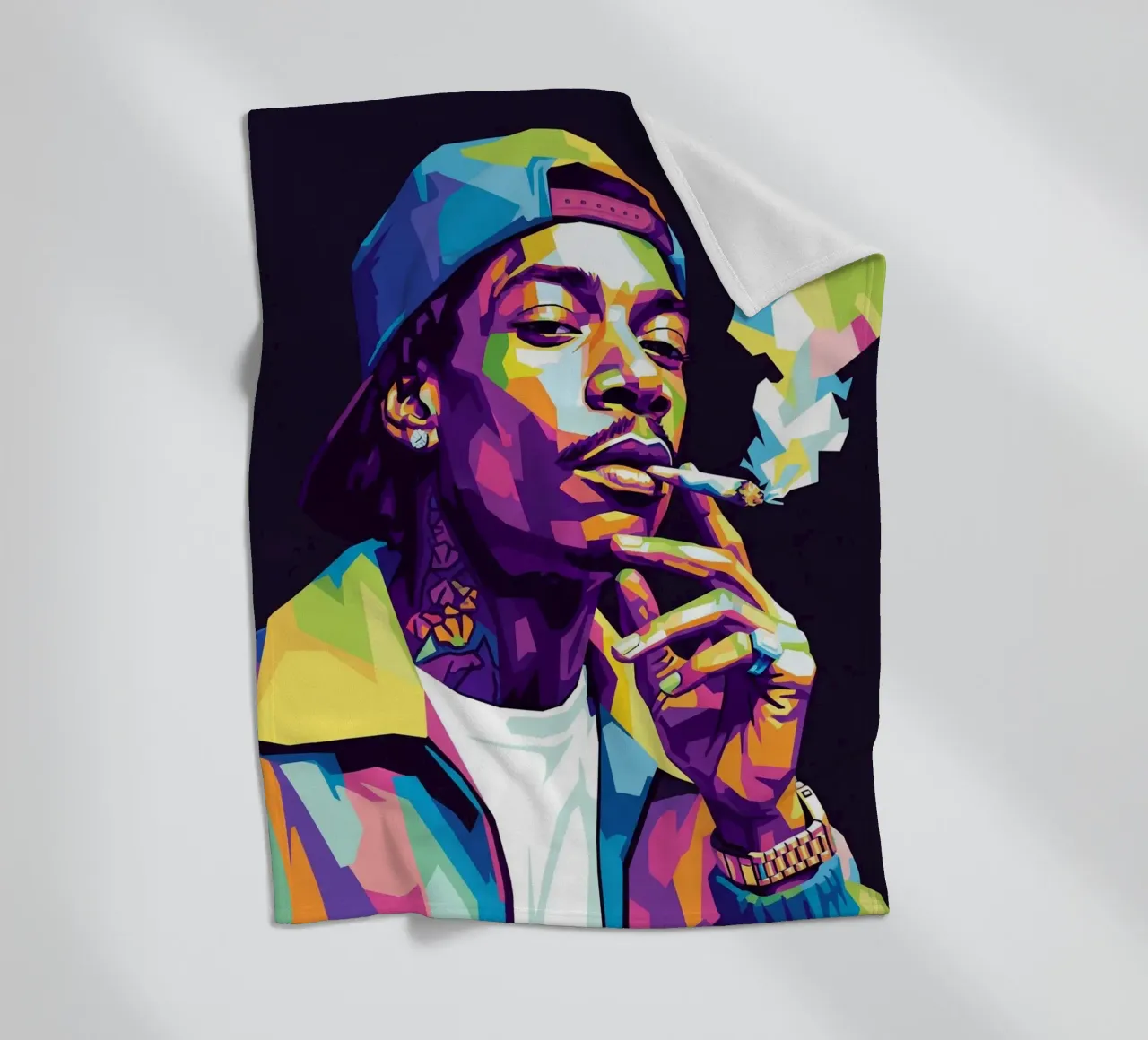 Wiz Khalifa si gode le sigarette #2 coperta in pile da Hantamrata