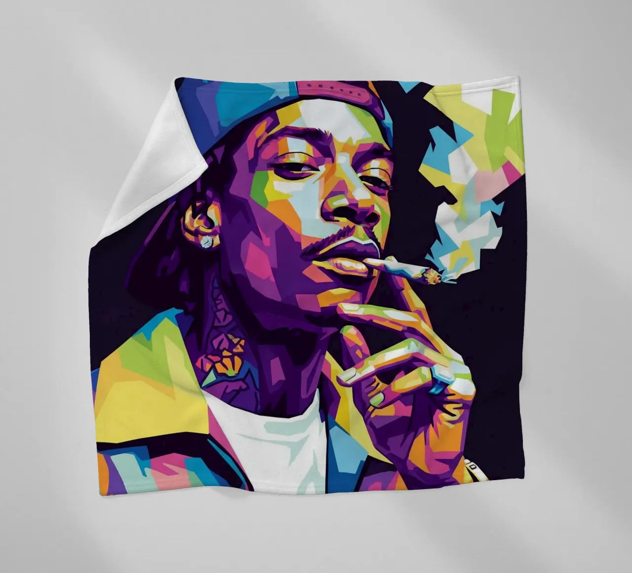 Wiz Khalifa si gode le sigarette #2 coperta in pile da Hantamrata