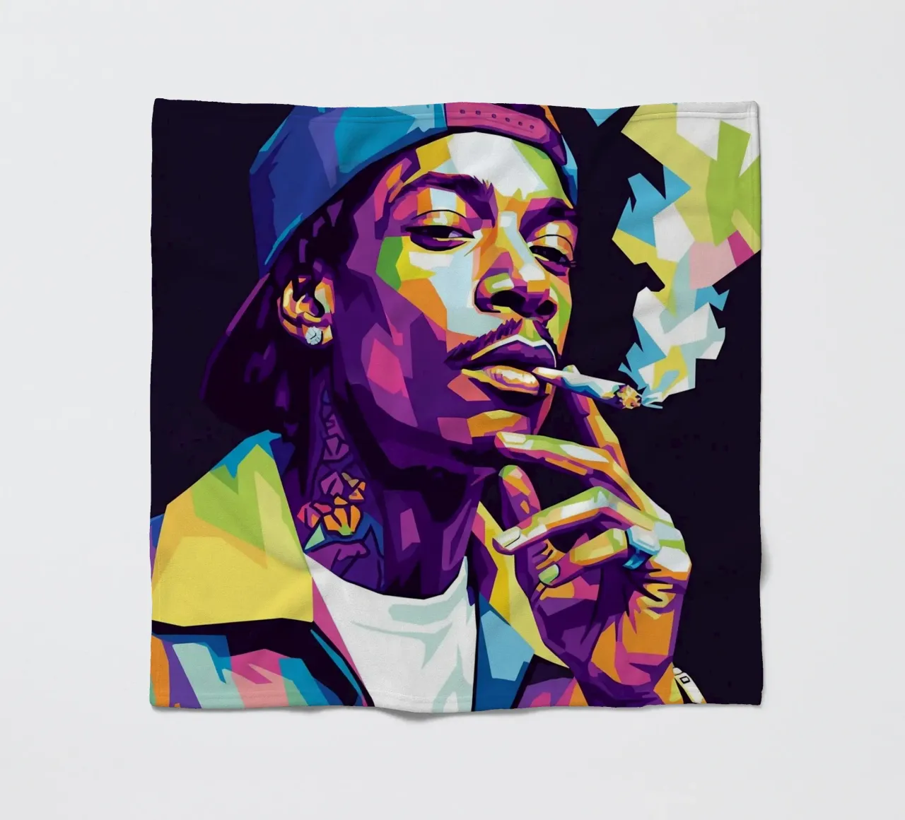 Wiz Khalifa si gode le sigarette #2 coperta in pile da Hantamrata