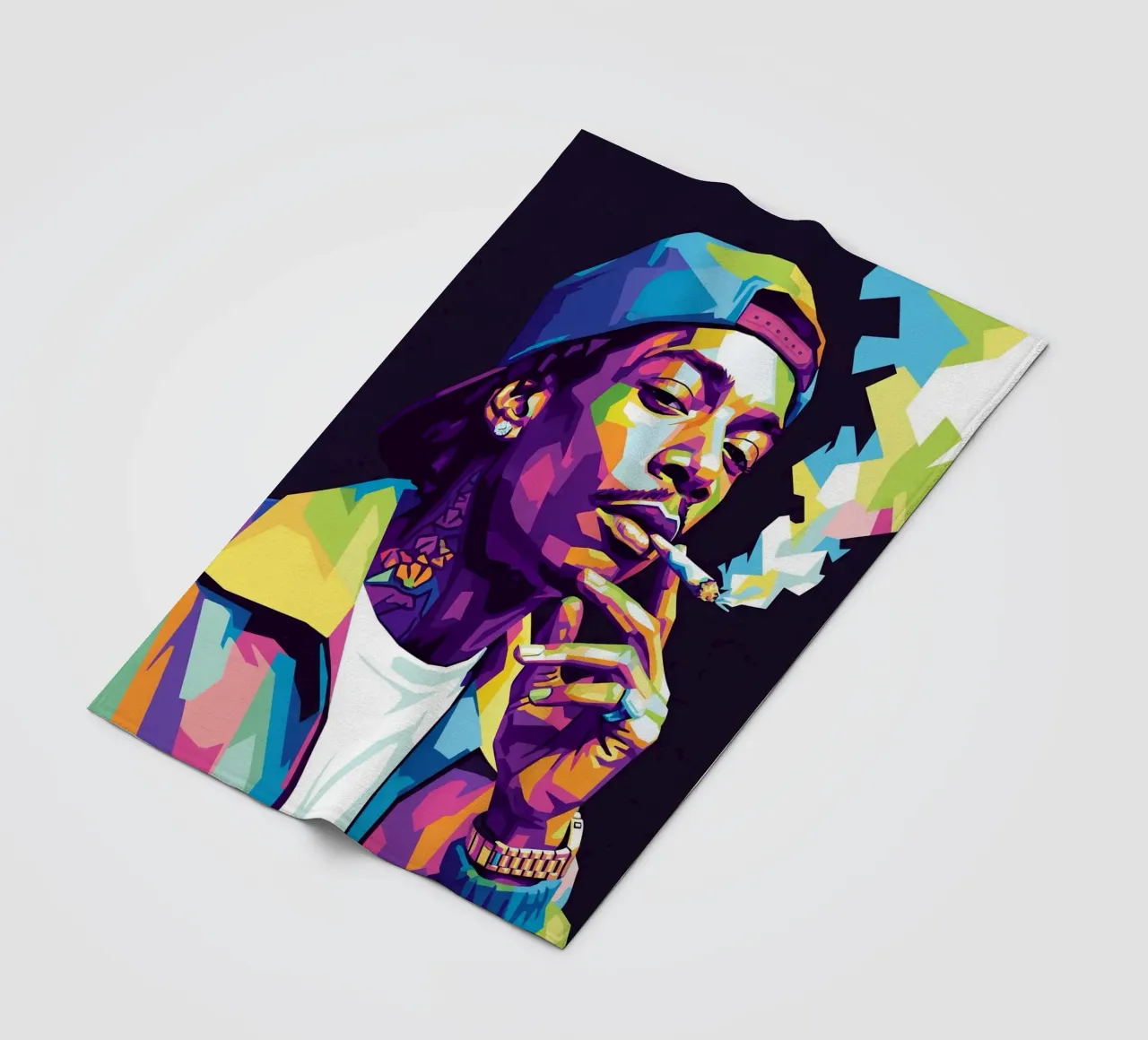 Wiz Khalifa si gode le sigarette #2 coperta in pile da Hantamrata