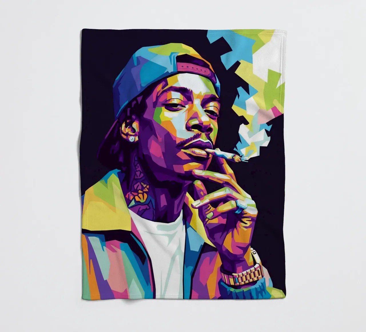 Wiz Khalifa si gode le sigarette #2 coperta in pile da Hantamrata