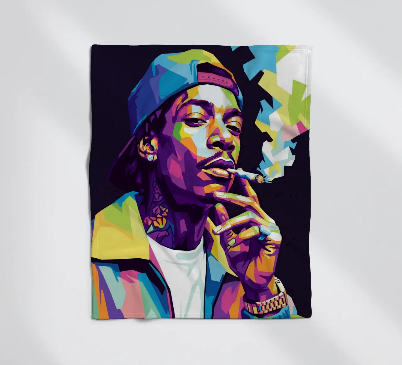 Wiz Khalifa si gode le sigarette #2 coperta in pile da Hantamrata
