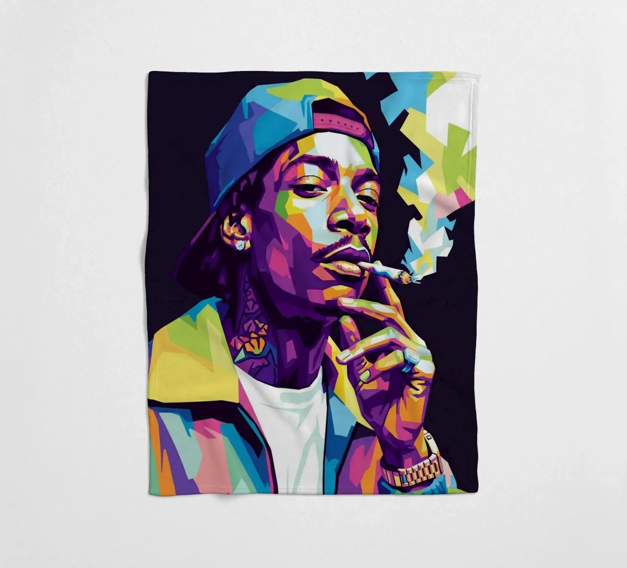 Wiz Khalifa si gode le sigarette #2 coperta in pile da Hantamrata