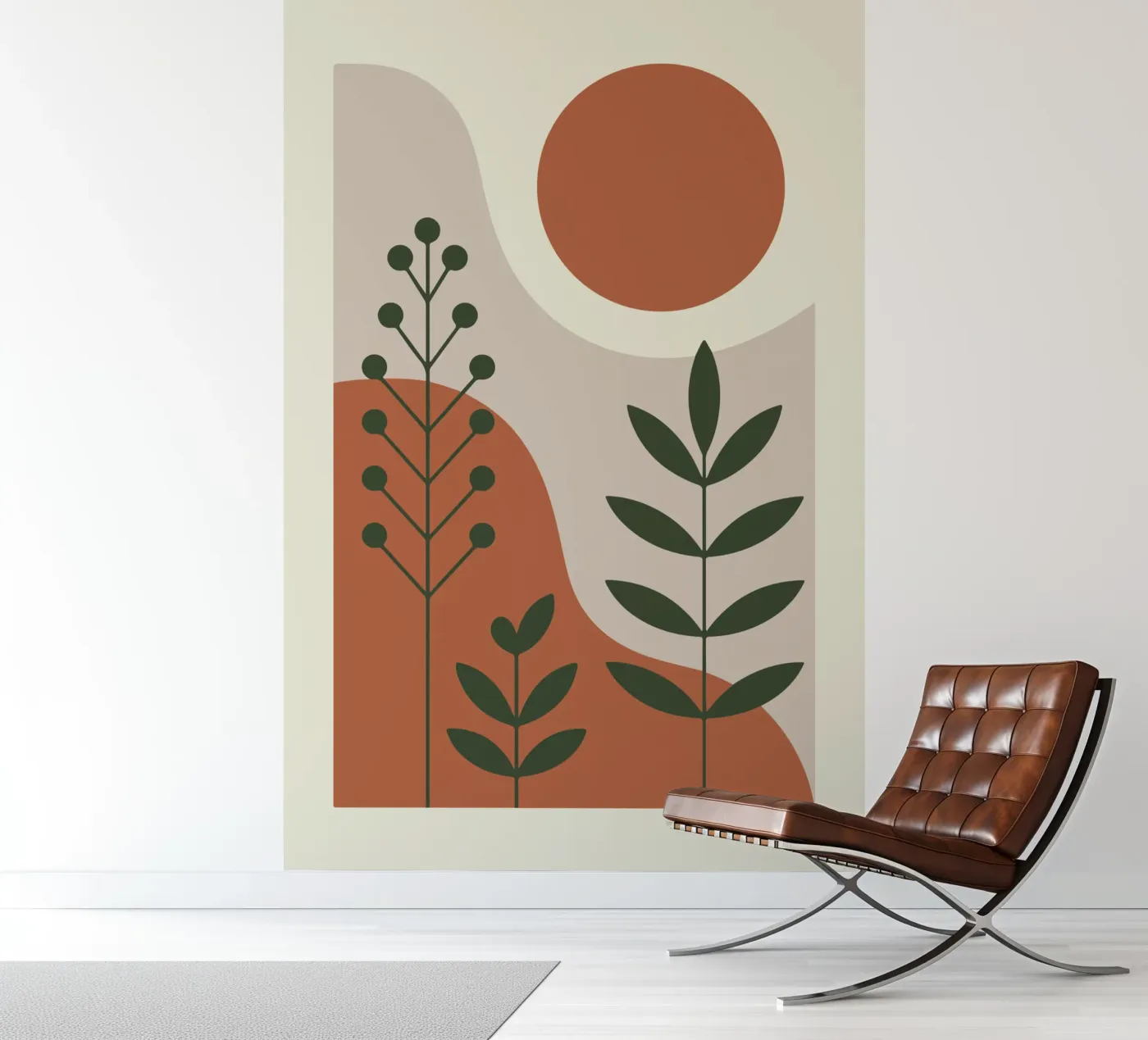 Abstract Forest Lines fotobehang van LisaArtes
