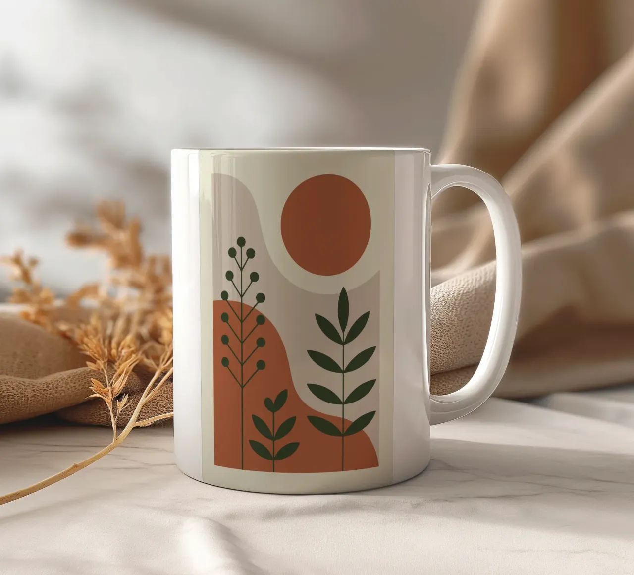Abstract Forest Lines tazza in ceramica da LisaArtes