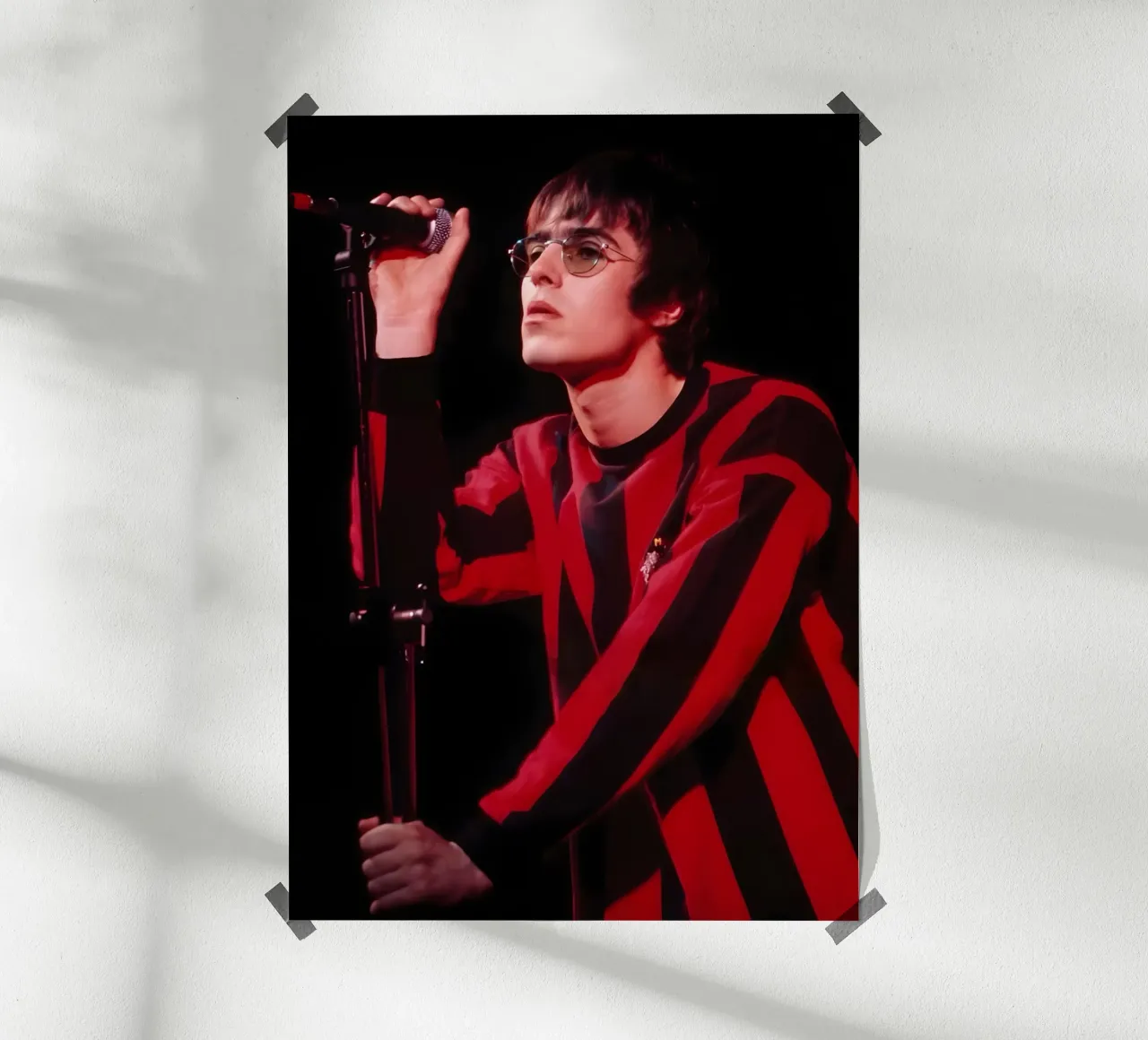 Liam Gallagher poster con telaio in legno da Low poly art