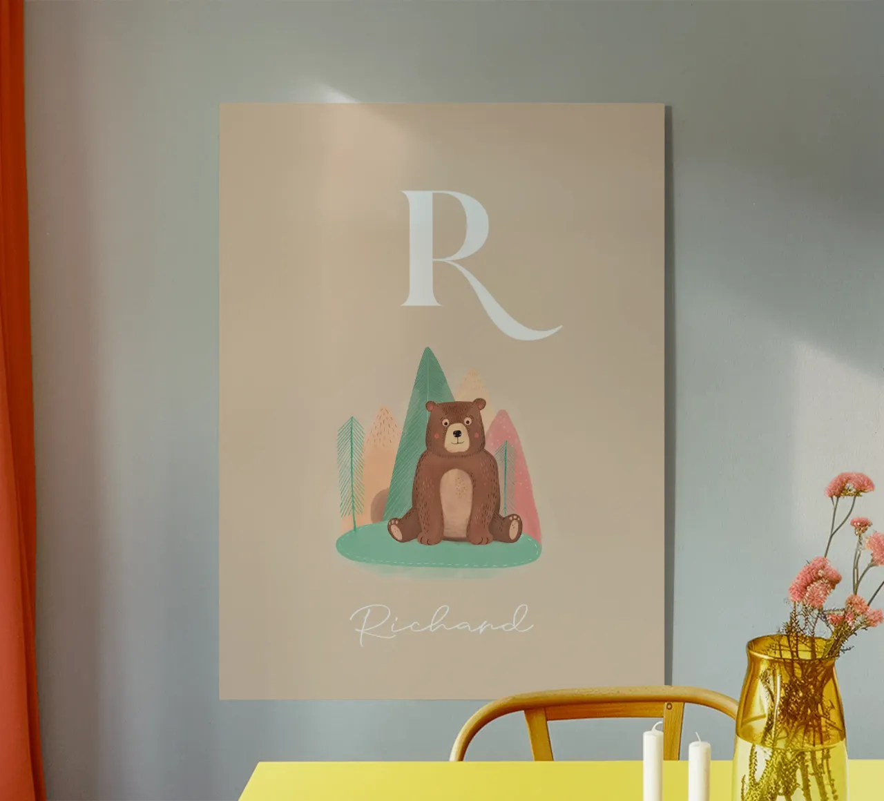 Initiale avec ours plexiglas de mymia