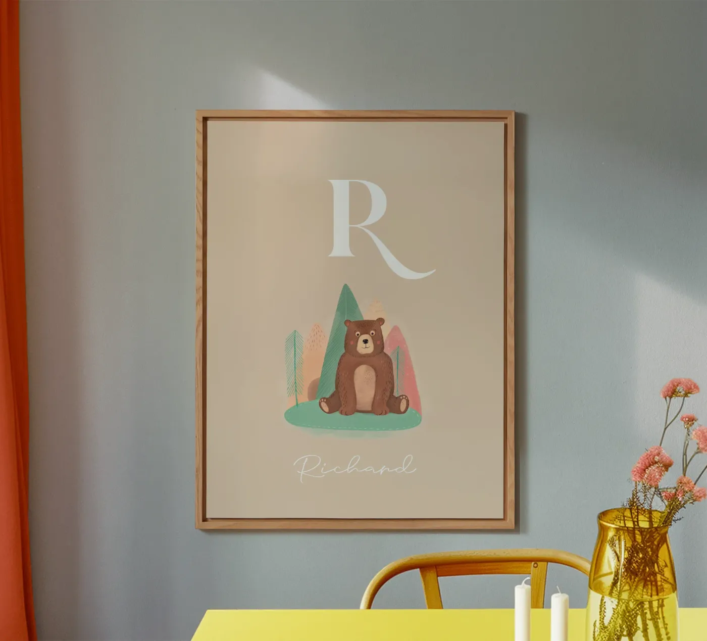 Initialen met beer aluminium-dibond van mymia