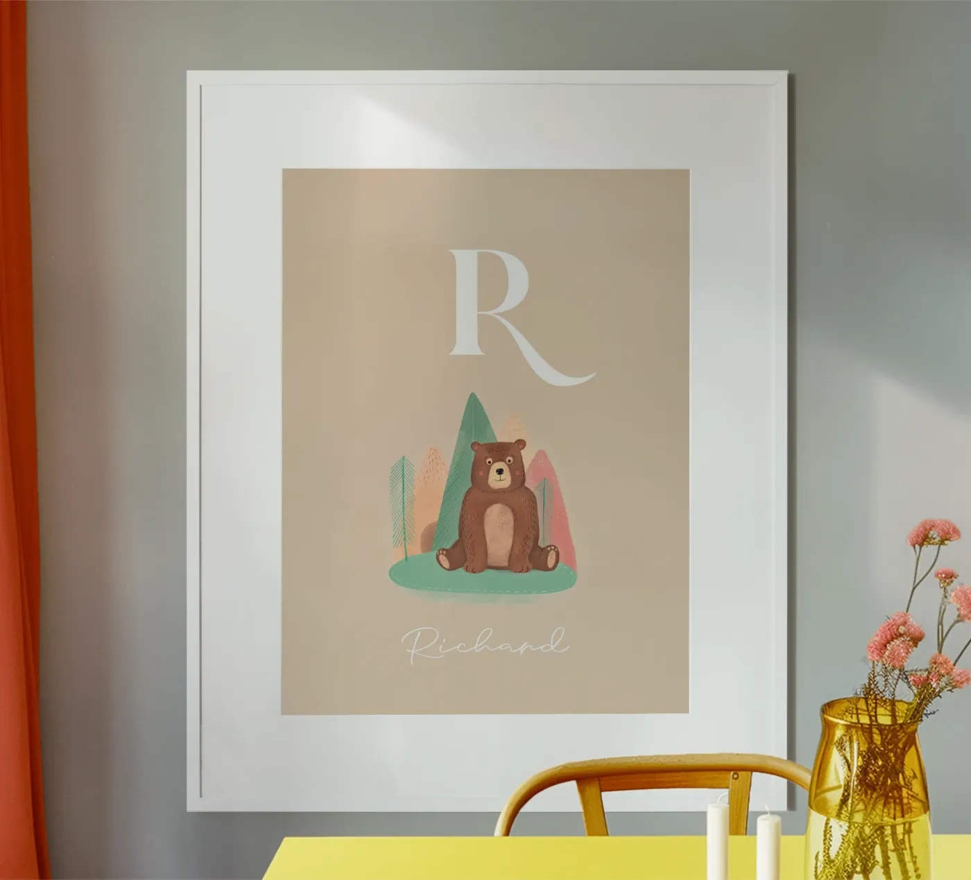 Initialen met beer poster van mymia