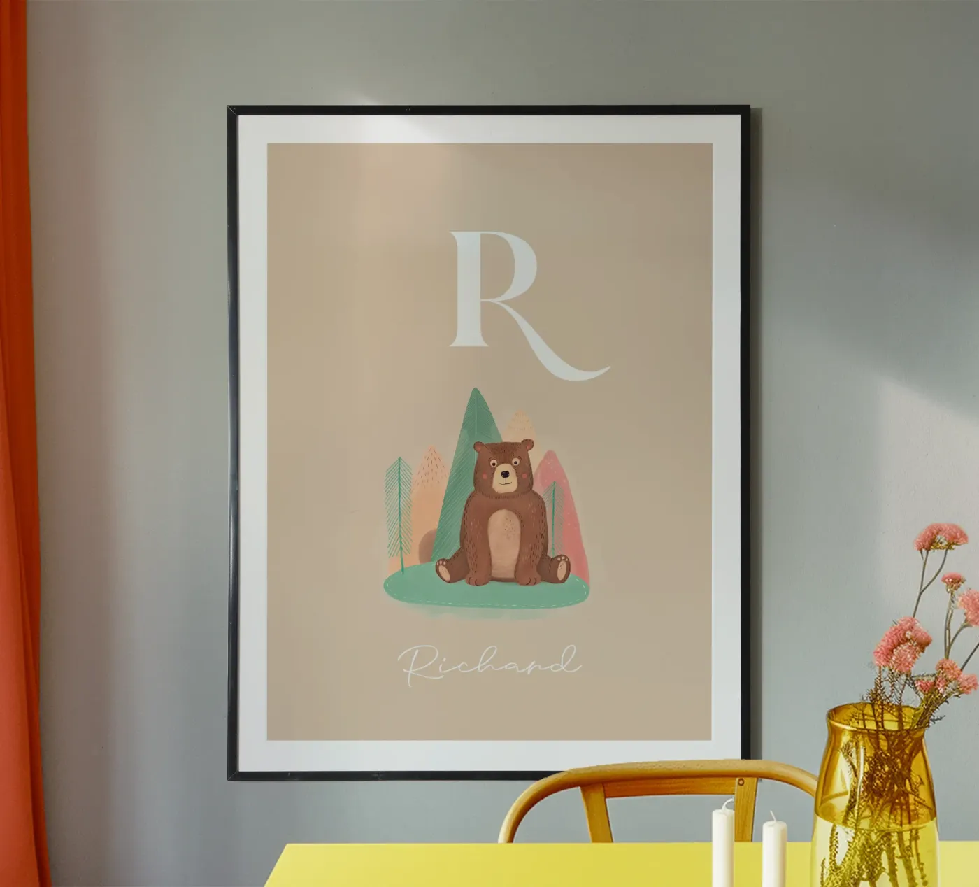 Initialen met beer poster van mymia