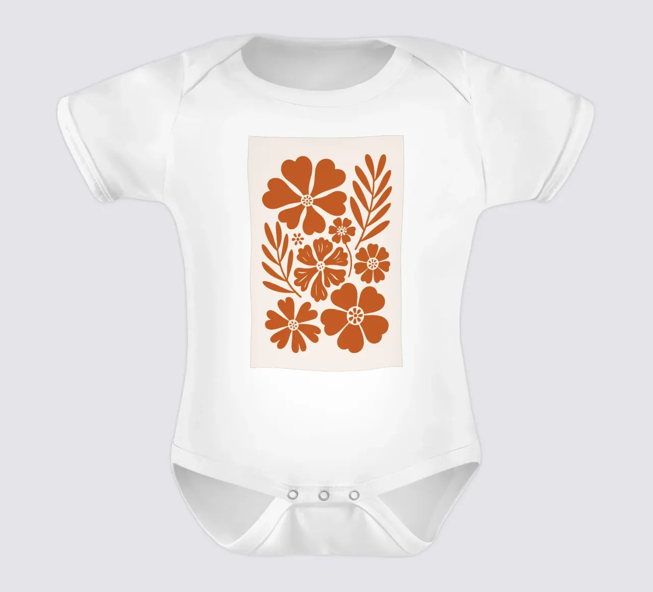 boho abstract flowers body neonato maniche corte da LisaArtes