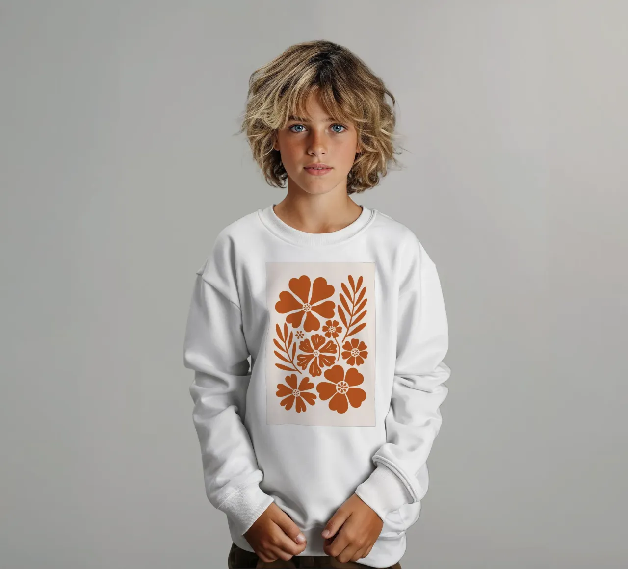 boho abstract flowers felpa bambino da LisaArtes
