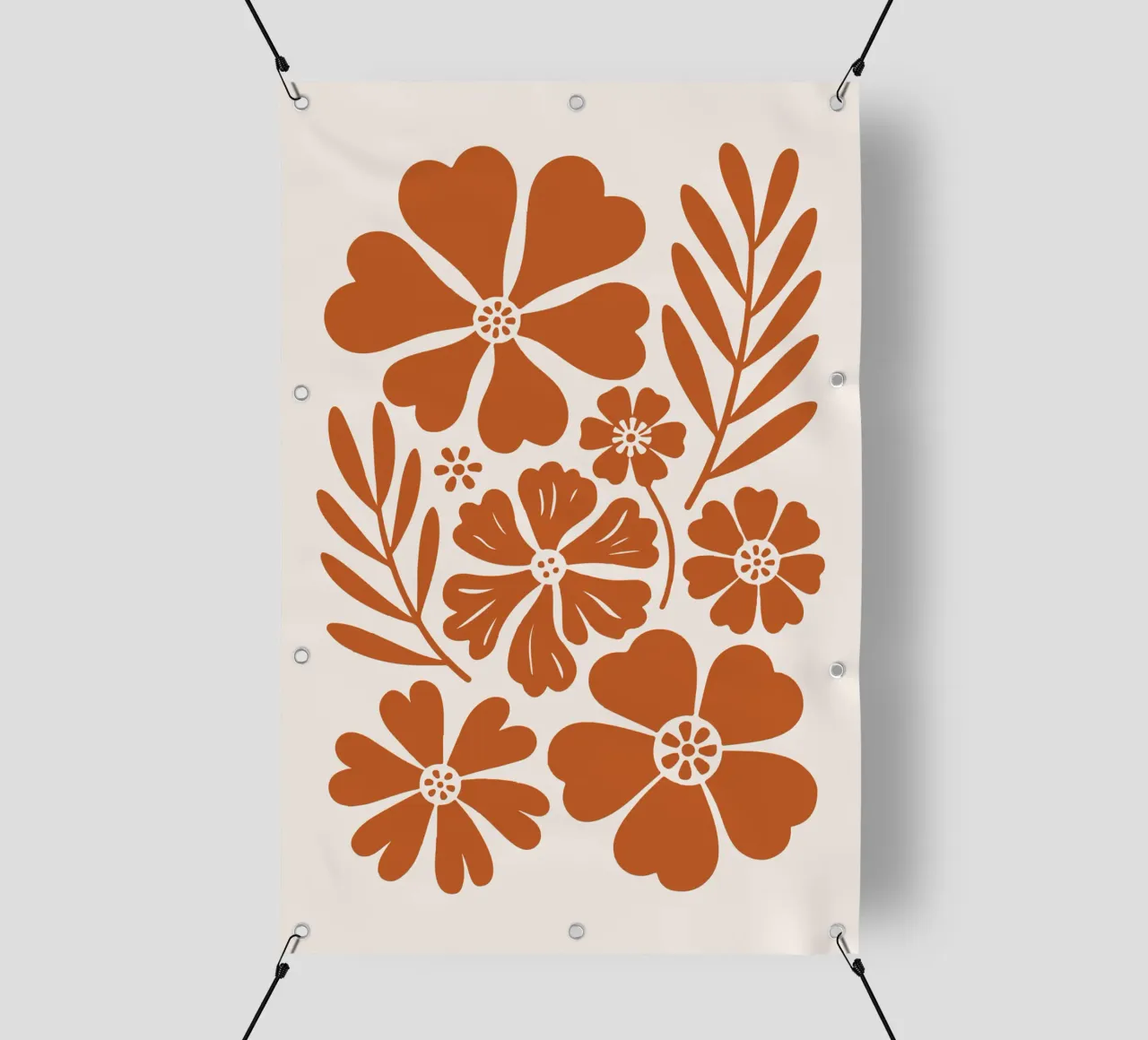 boho abstract flowers telo in pvc da LisaArtes