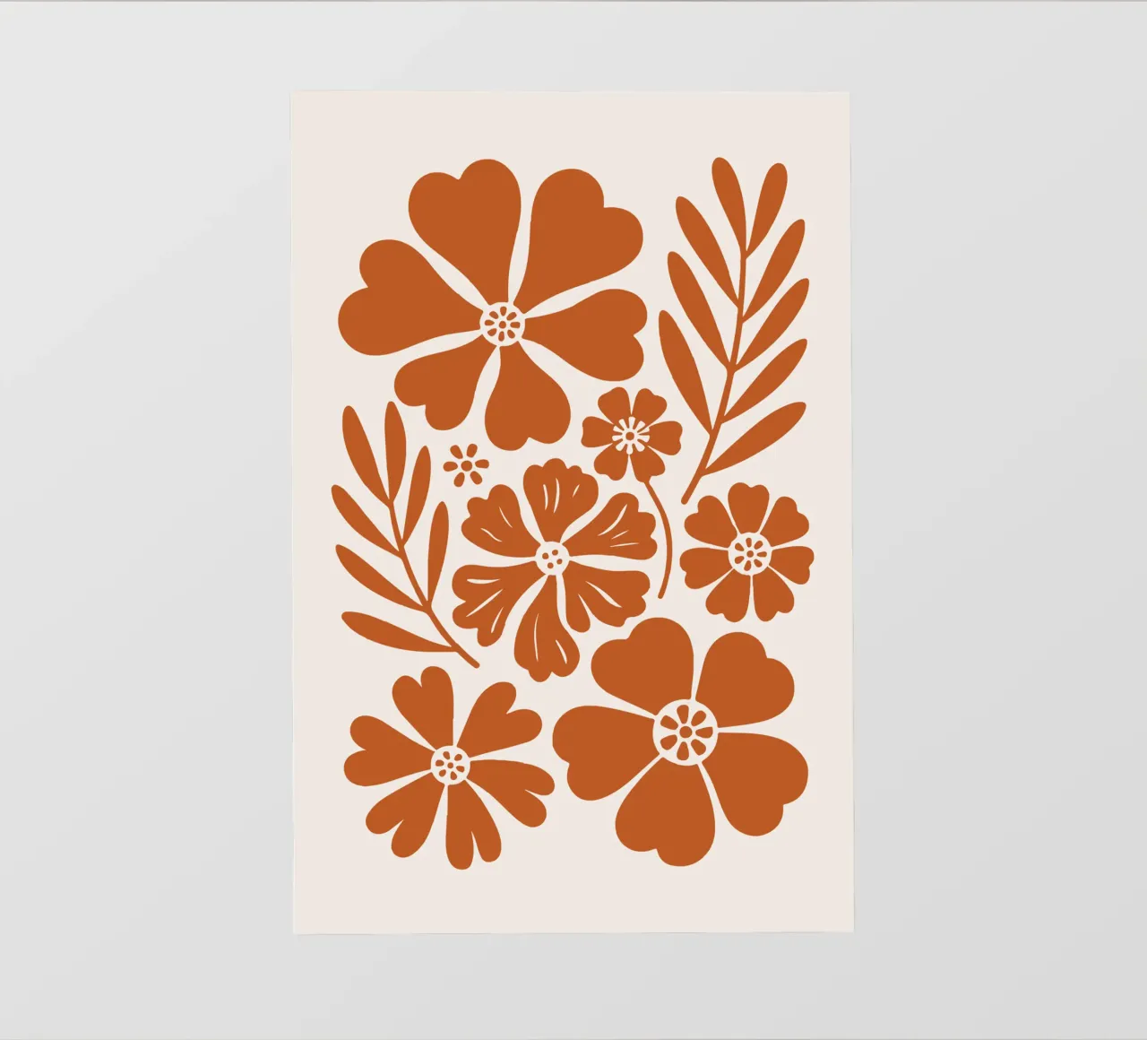 boho abstract flowers telo in pvc da LisaArtes