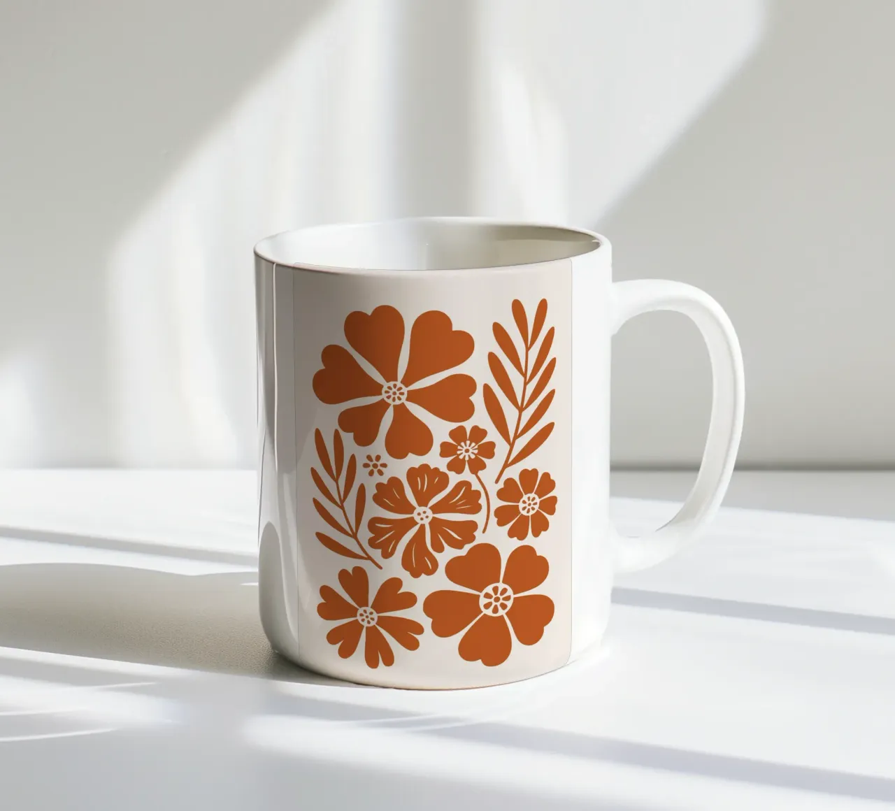 boho abstract flowers tazza in ceramica da LisaArtes