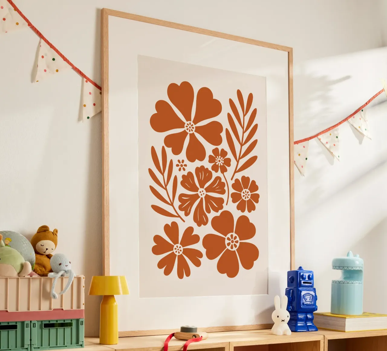 boho abstract flowers poster da LisaArtes