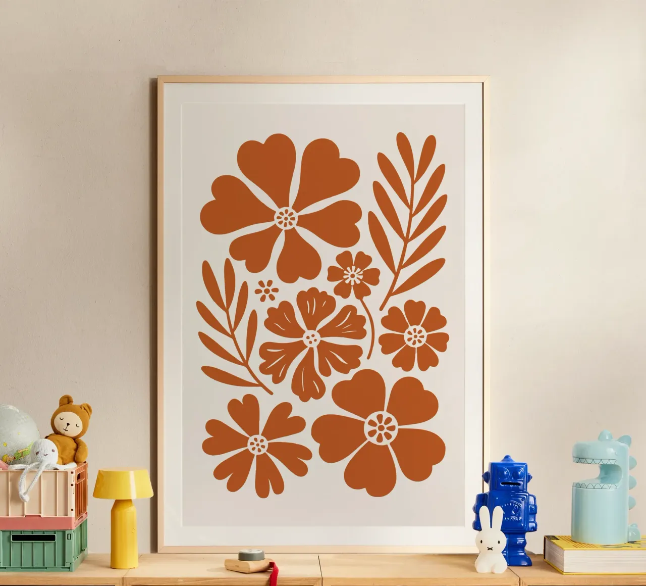boho abstract flowers poster da LisaArtes
