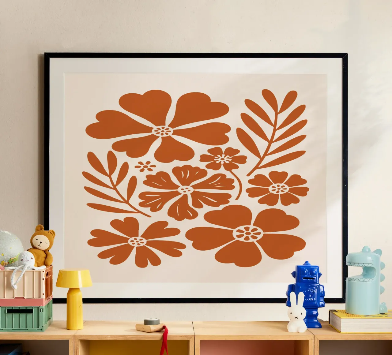 boho abstract flowers poster da LisaArtes