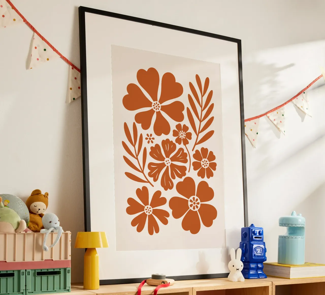 boho abstract flowers poster da LisaArtes