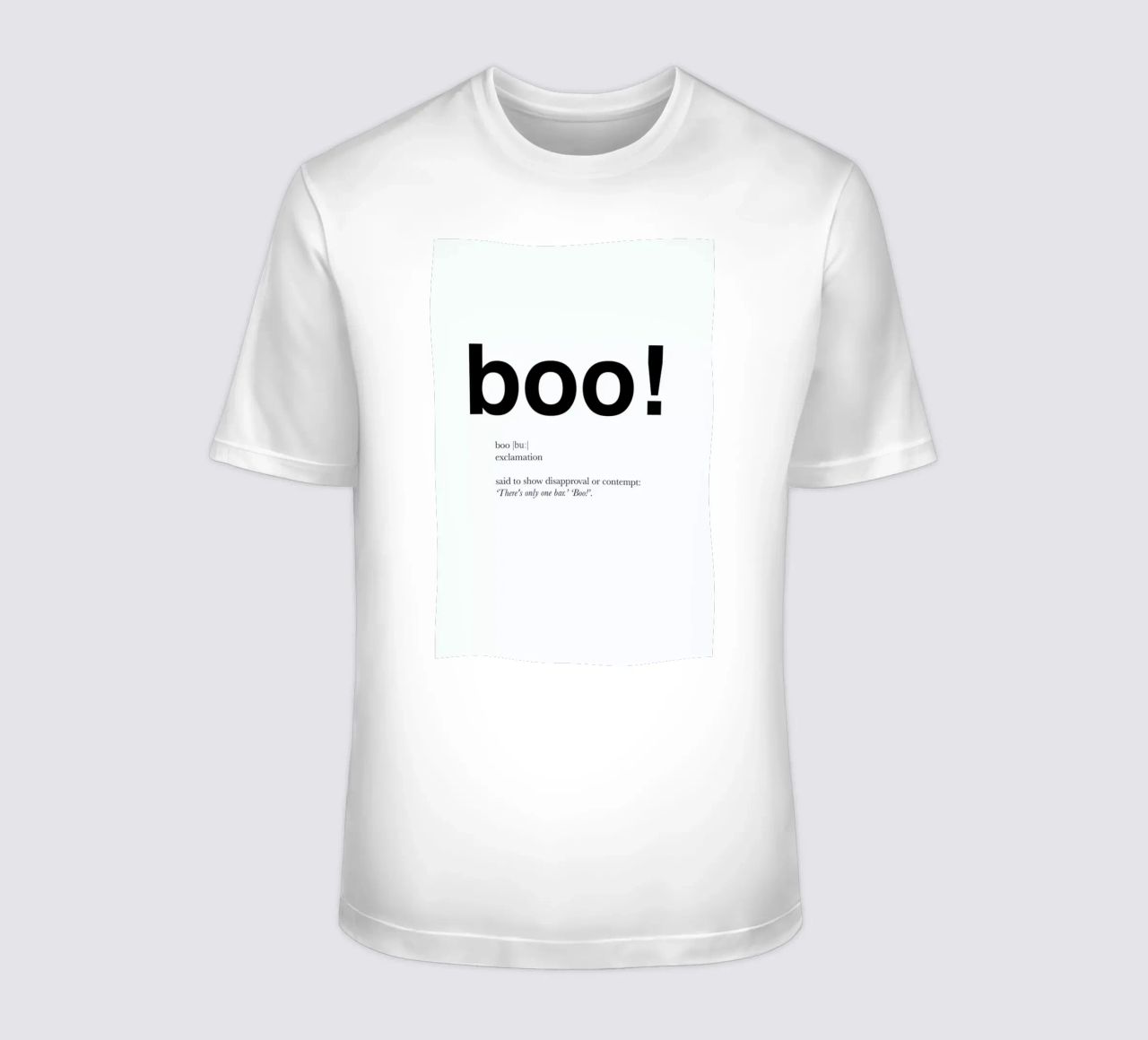 The boo interjection t-shirt da Matěj Kašpar Jirásek