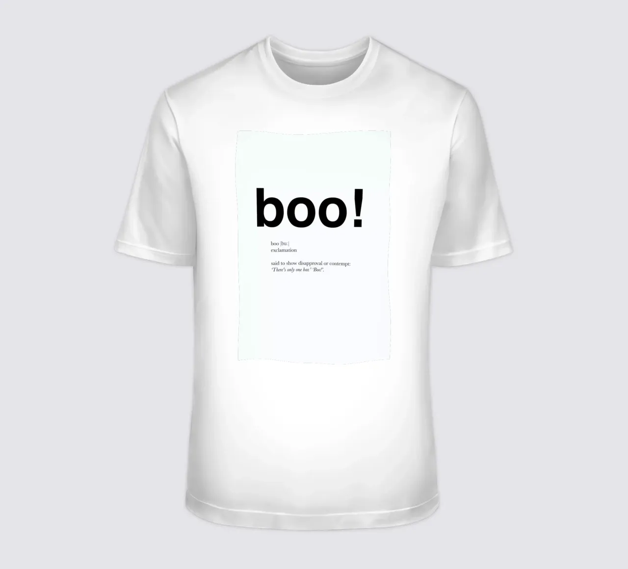 The boo interjection t-shirt by Matěj Kašpar Jirásek
