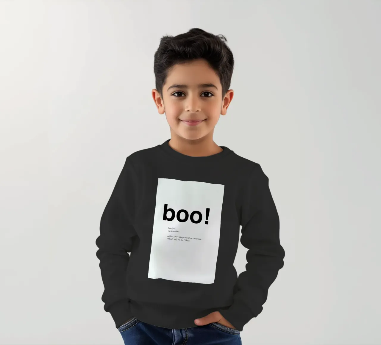 The boo interjection felpa bambino da Matěj Kašpar Jirásek