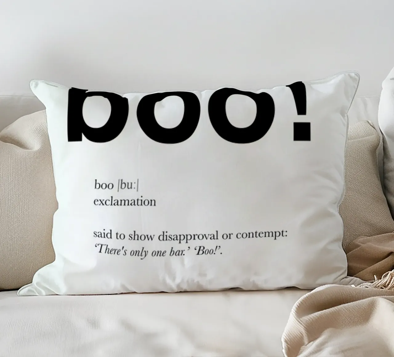 The boo interjection cuscino da Matěj Kašpar Jirásek