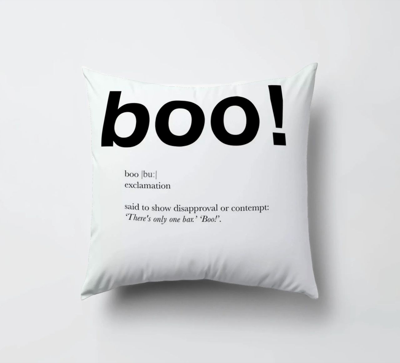The boo interjection cuscino da Matěj Kašpar Jirásek