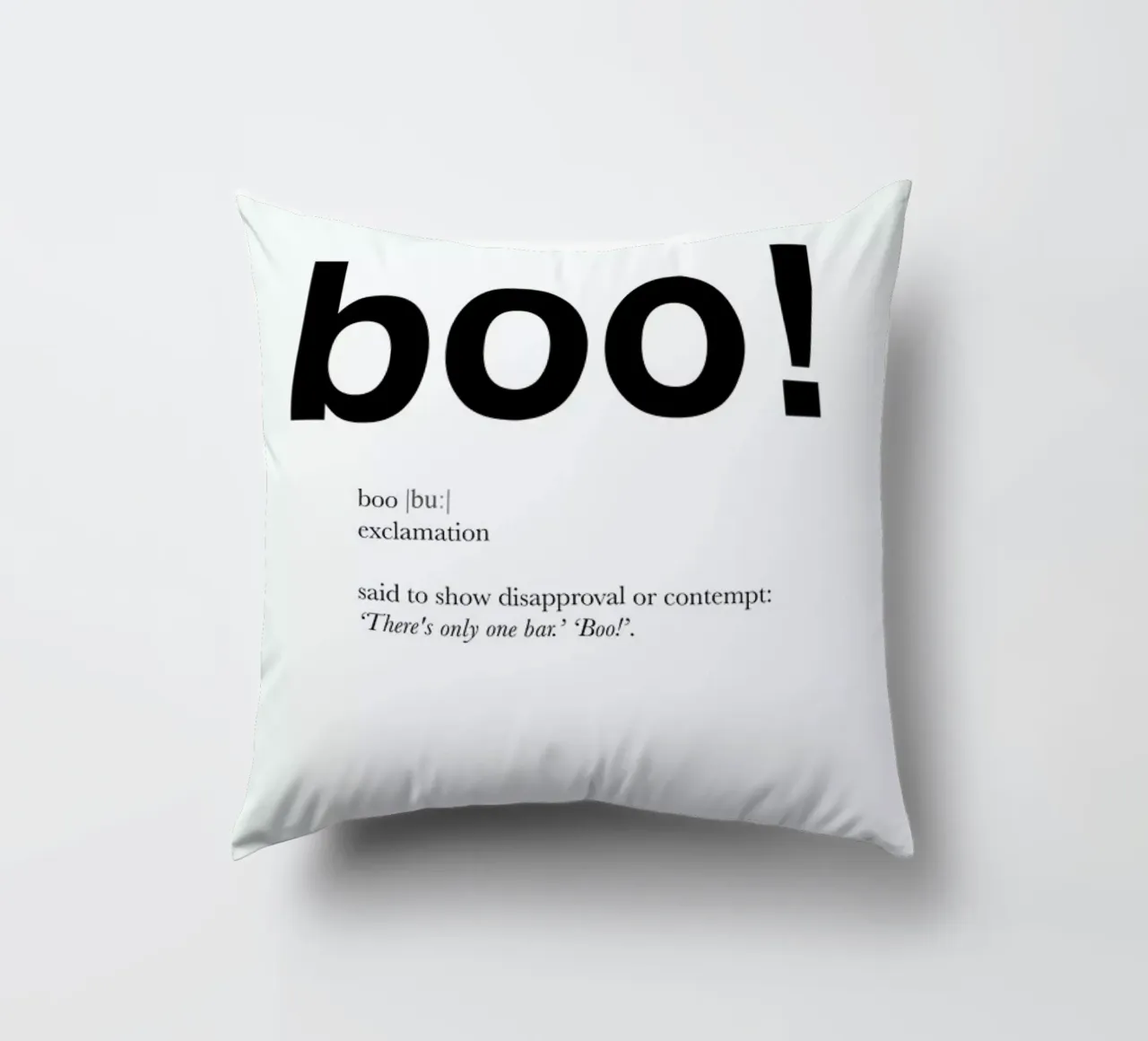 The boo interjection cuscino da Matěj Kašpar Jirásek