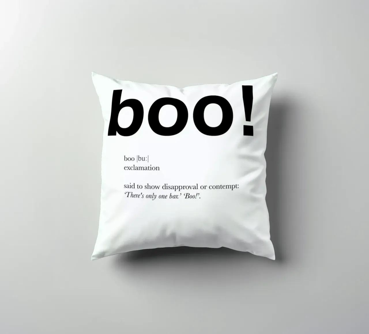 The boo interjection cuscino da Matěj Kašpar Jirásek