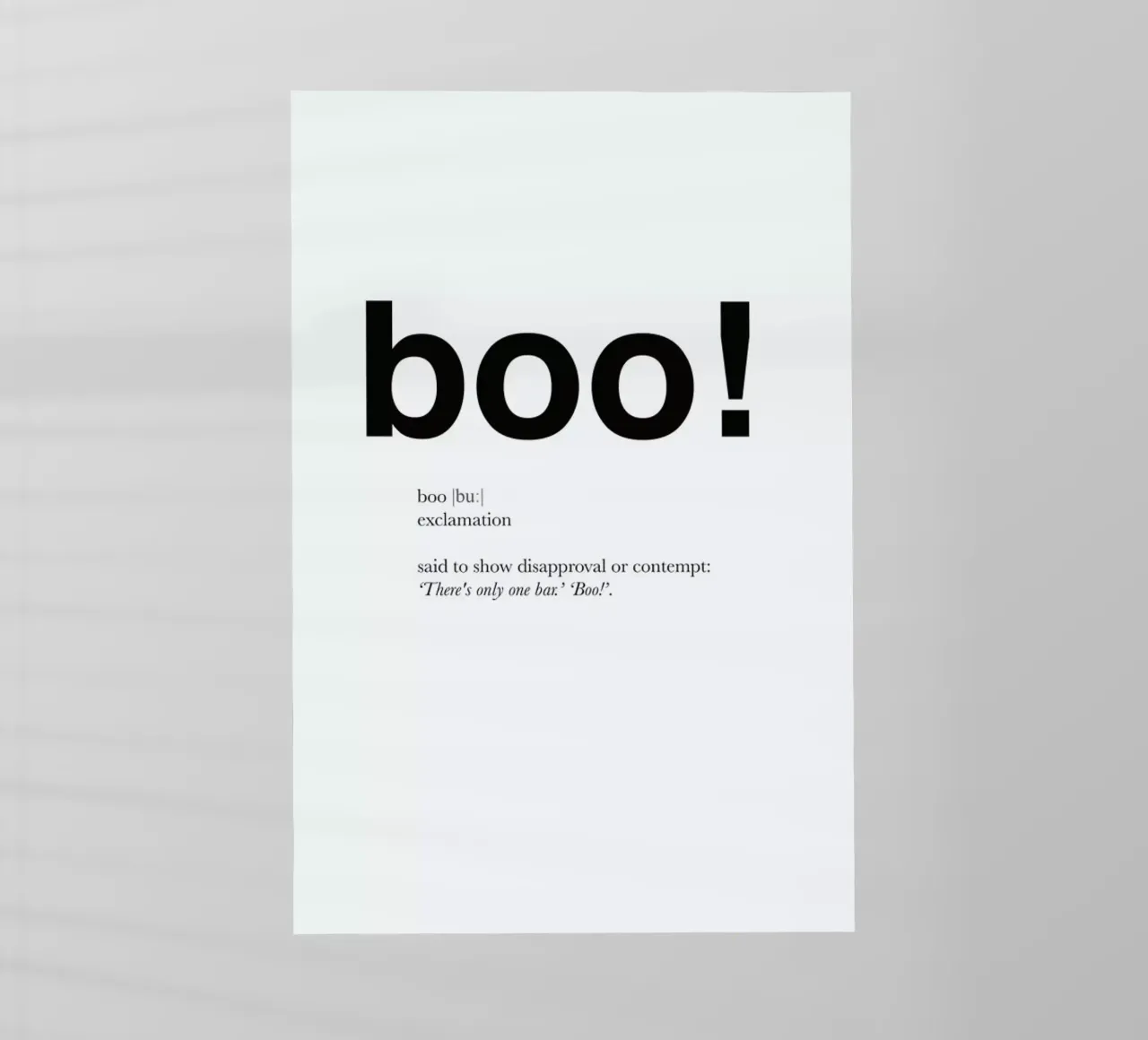 The boo interjection pellicola backlit da Matěj Kašpar Jirásek