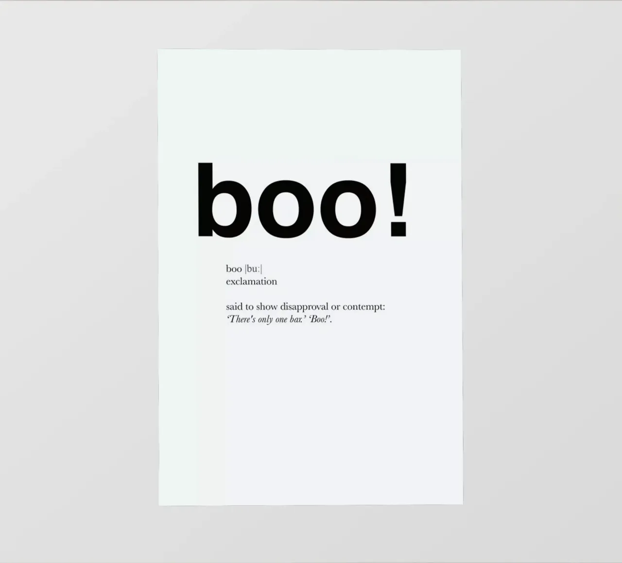 The boo interjection pellicola backlit da Matěj Kašpar Jirásek