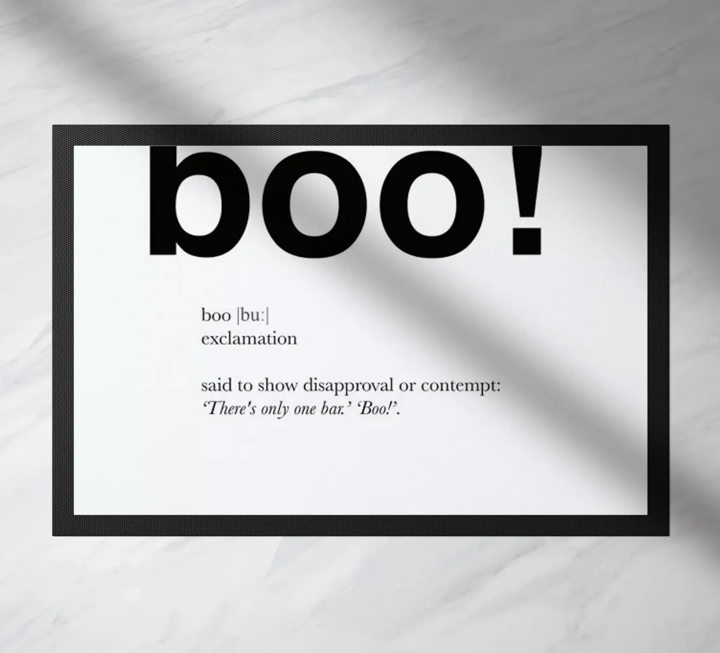 The boo interjection Fußmatte von Matěj Kašpar Jirásek