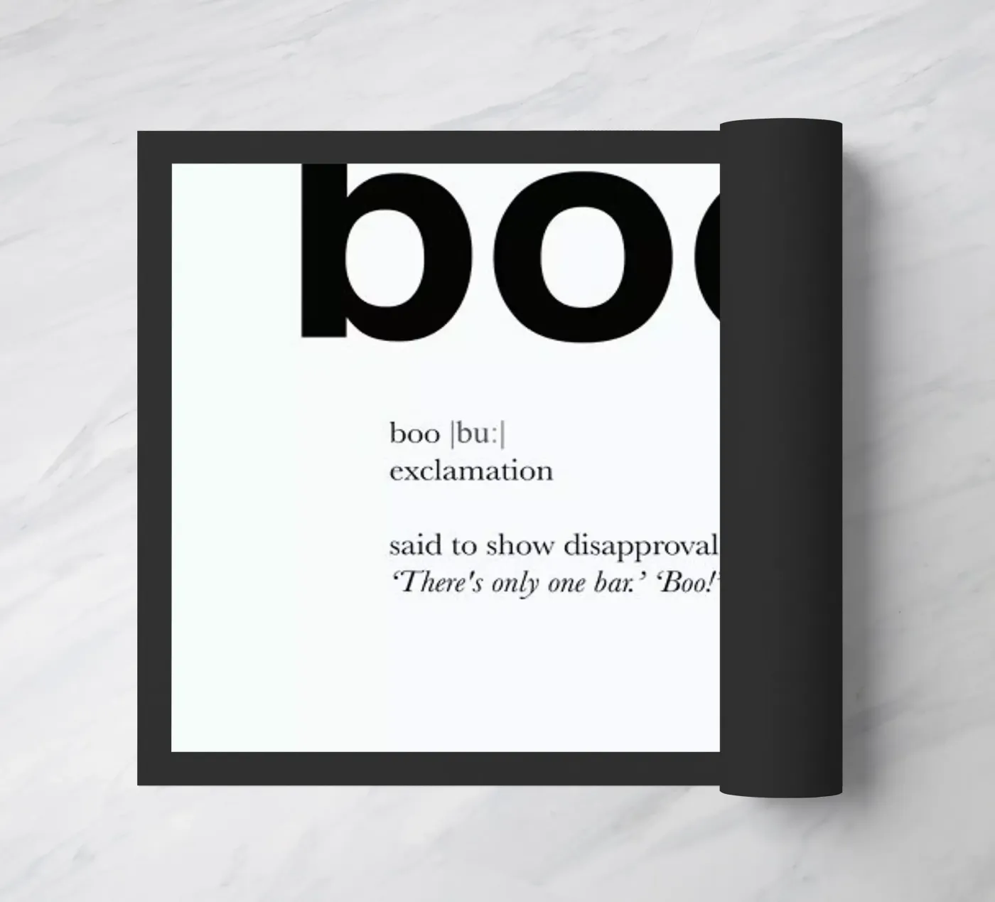 The boo interjection Fußmatte von Matěj Kašpar Jirásek