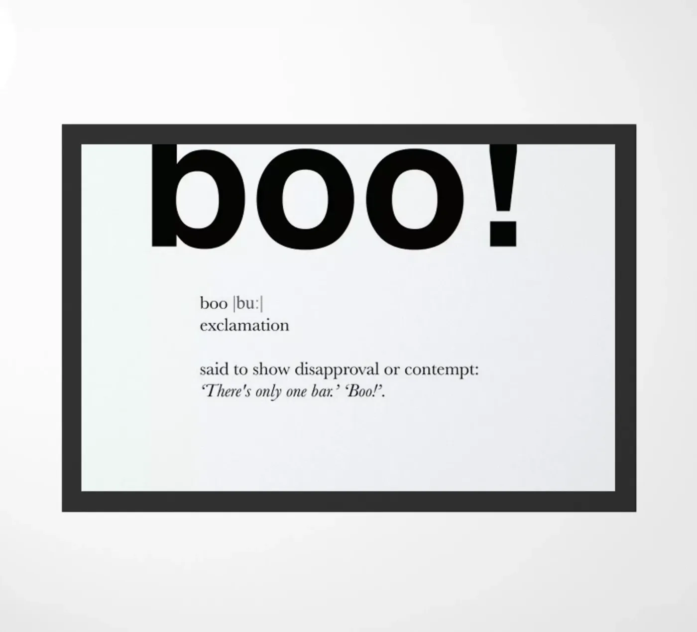 The boo interjection Fußmatte von Matěj Kašpar Jirásek