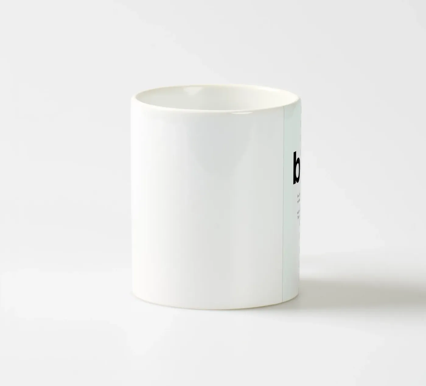The boo interjection ceramic mug by Matěj Kašpar Jirásek