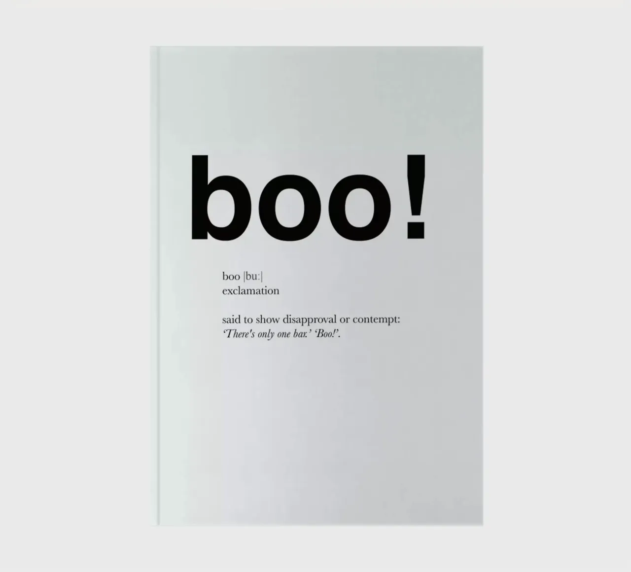 The boo interjection notebook by Matěj Kašpar Jirásek