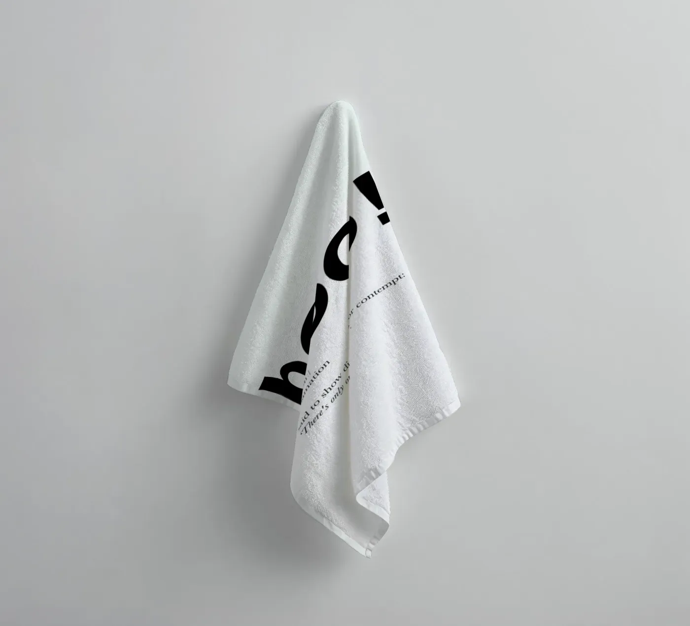 The boo interjection towel by Matěj Kašpar Jirásek