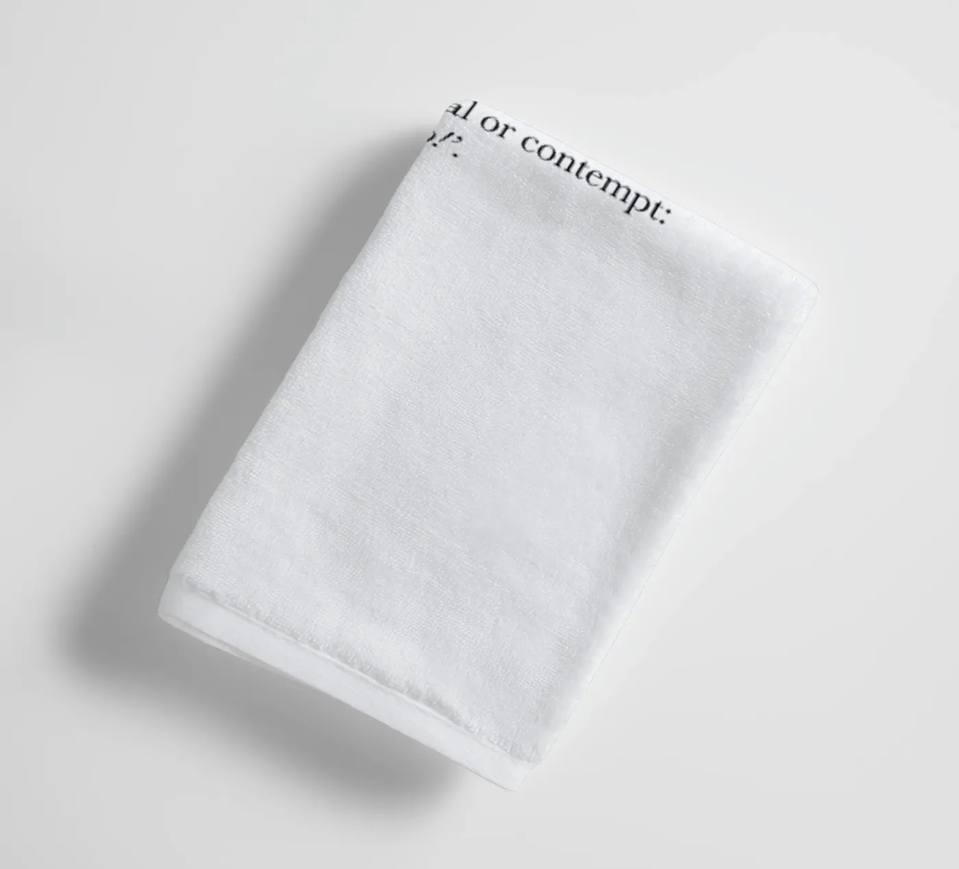 The boo interjection towel by Matěj Kašpar Jirásek