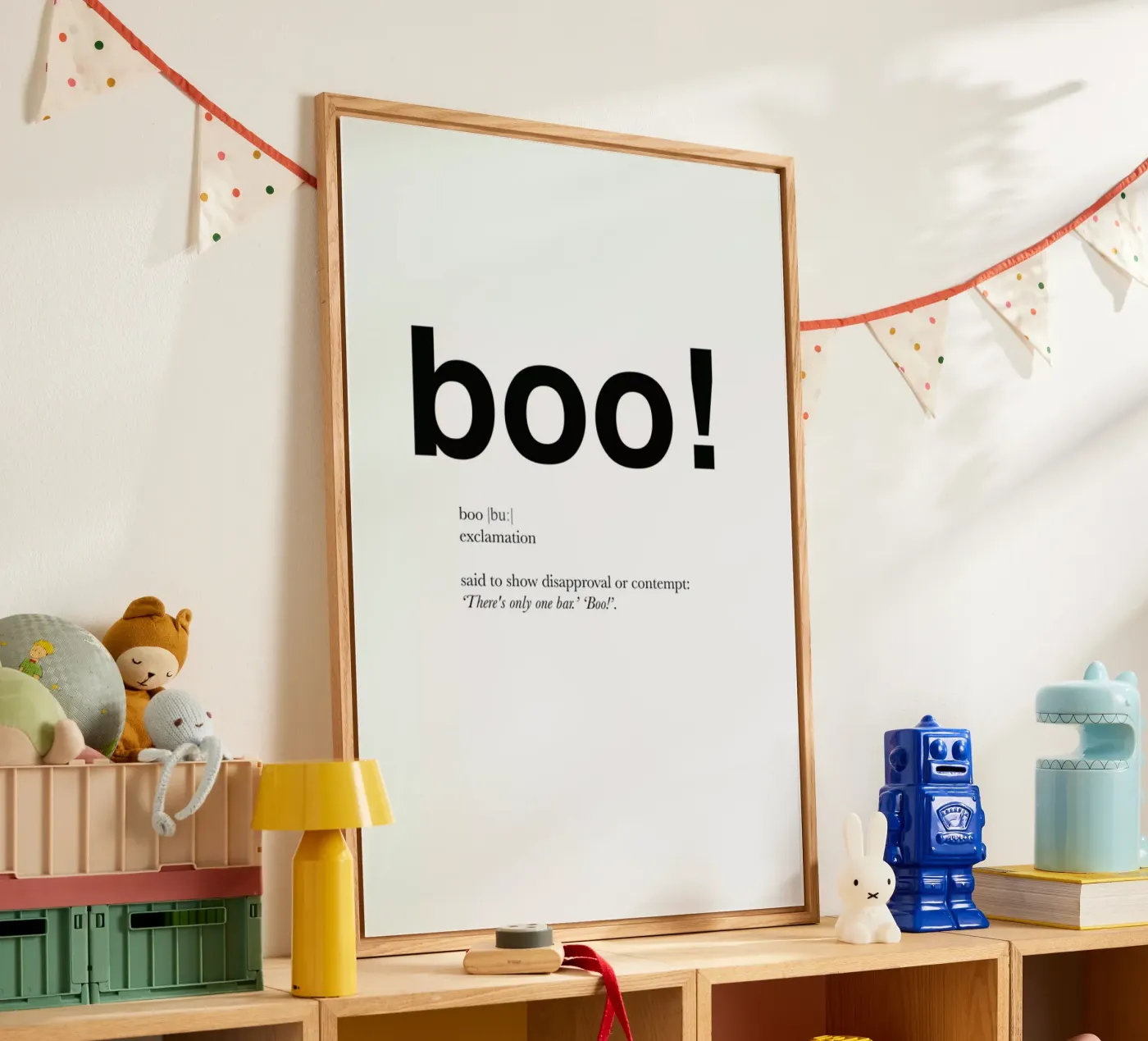 The boo interjection plexiglas de Matěj Kašpar Jirásek