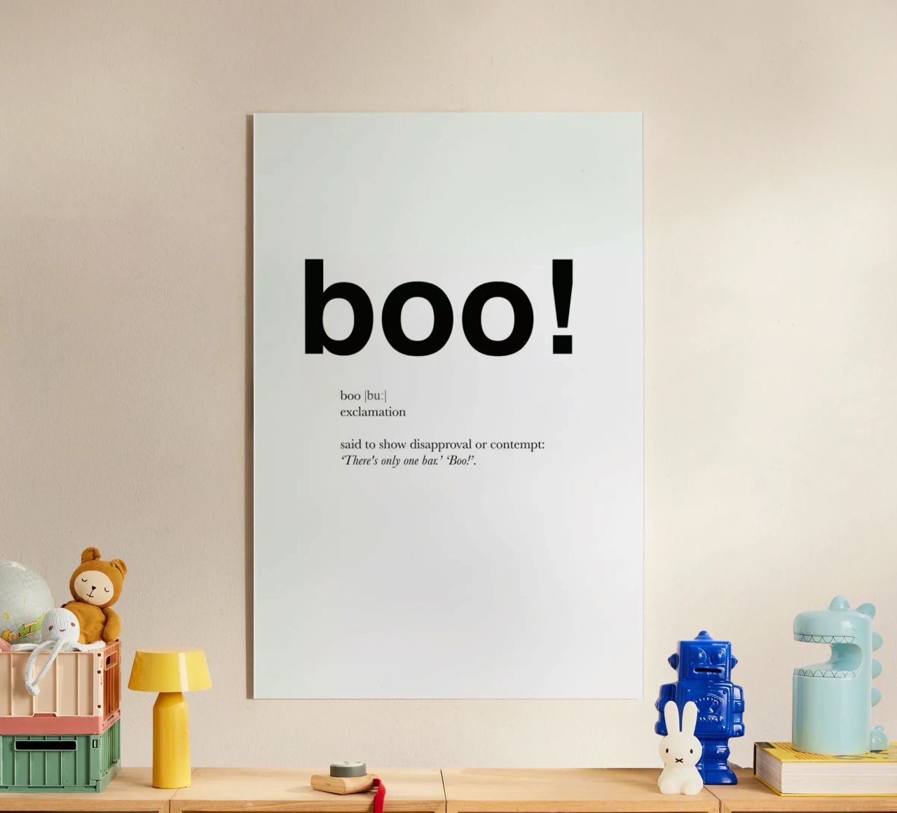 The boo interjection plexiglass da Matěj Kašpar Jirásek