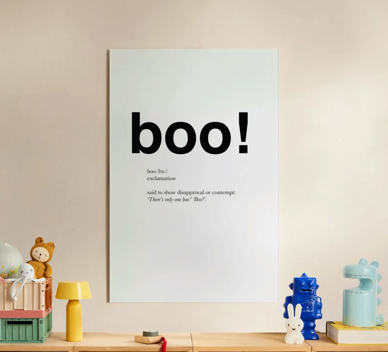 The boo interjection acrylic glass by Matěj Kašpar Jirásek