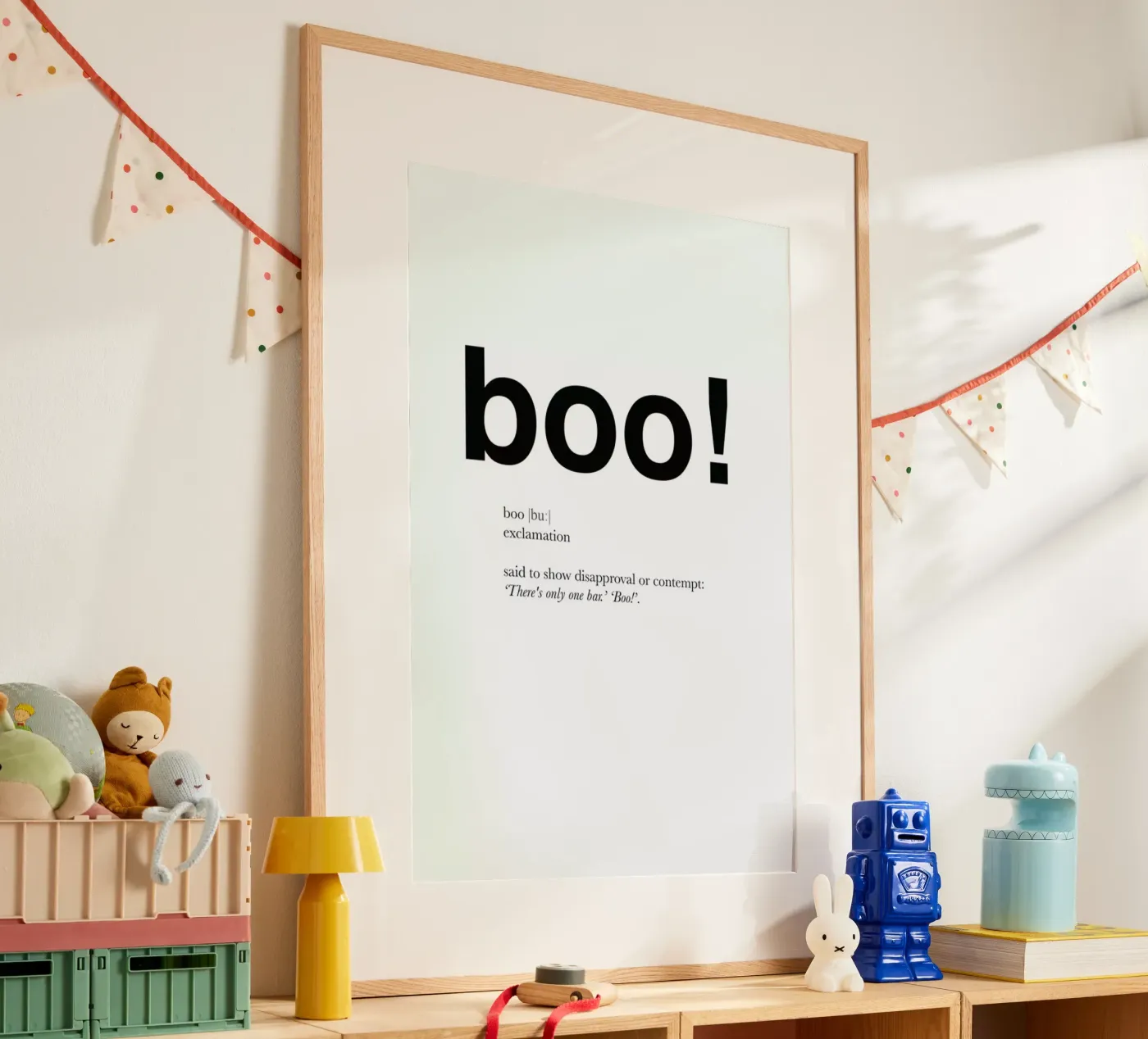 The boo interjection poster by Matěj Kašpar Jirásek